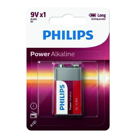 Pila Philips Rectagular 9v x 1und.